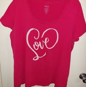 Torrid size 3 love shirt